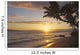 Hawaii, Maui, Kaanapali Resort, Sunset With Beach And Palm Trees Wall Mural