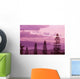 Pine Trees In Foreground Wall Mural