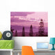 Pine Trees In Foreground Wall Mural