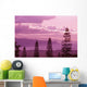 Pine Trees In Foreground Wall Mural
