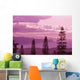 Pine Trees In Foreground Wall Mural