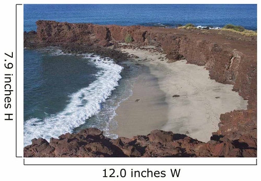 Hawaii, Lanai, Sweetheart Beach Viewed From Above Wall Mural