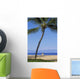 Hawaii, Lanai, Manele Bay Beach Park, Palm Tree And Woman On The Beach Wall Mural