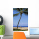 Hawaii, Lanai, Manele Bay Beach Park, Palm Tree And Woman On The Beach Wall Mural