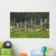 Wooden Fence Bordering Pasture As Lodge At Koele Horse Stables Wall Mural