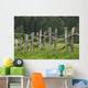 Wooden Fence Bordering Pasture As Lodge At Koele Horse Stables Wall Mural
