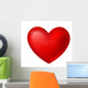 red heart Wall Decal