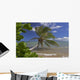 Palm Tree Overhangs The Ocean With A View Of Maui In Distance Wall Mural