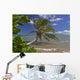 Palm Tree Overhangs The Ocean With A View Of Maui In Distance Wall Mural