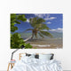 Palm Tree Overhangs The Ocean With A View Of Maui In Distance Wall Mural