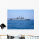 Large Warship on Harbour Raid Wall Mural