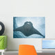 Micronesia, Palau, Manta Ray With Remora Wall Mural