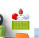 Two sport Helmets and field for American Football Wall Decal