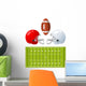 Two sport Helmets and field for American Football Wall Decal