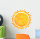 Watercolor Sun with Spiked Wall Decal