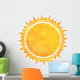 Watercolor Sun with Spiked Wall Decal