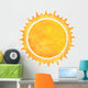 Watercolor Sun with Spiked Wall Decal