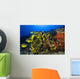 Hawaii, School Of Racoon Butterflyfish Along Reef Wall Mural