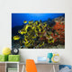 Hawaii, School Of Racoon Butterflyfish Along Reef Wall Mural