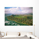 Kahala Homes Foreground And Waikiki Hotels Background Wall Mural