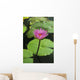Water Lily, Single Purple Blossom Wall Mural