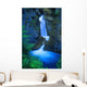 A Beautiful Waterfall, Johnston Canyon, Banff, Alberta, Canada Wall Mural