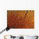 Australia, Coral Sea Fan, Close-Up Bright Orange And Yellow Branches Wall Mural
