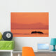 Fluke Of A Humpback Whale At Sunset Wall Mural