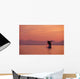 Alaska, Panhandle, Inside Passage, Humpback Whale Breaching At Sunset Wall Mural