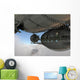 Render of a man on walkway of an airship Wall Mural