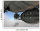 Render of a man on walkway of an airship Wall Mural
