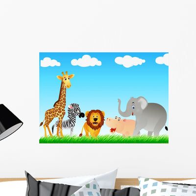 Safari shown on a wall