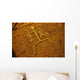 Hawaii, Big Island, South Kohala Petroglyph Man On Red Rock Puako Wall Mural
