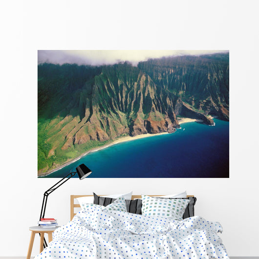 Hawaii, Kauai, Kalalau Valley, Na Pali Coast, Secluded Beaches Wall Mural