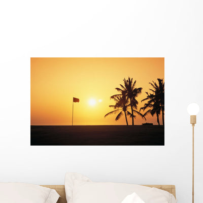 Mauna Kea Golf Course Wall Mural shown on a wall