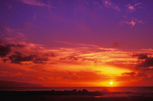 Hawaii, Oahu, North Shore, Sunset Wall Mural