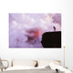 Photographer On Lava Table Filming Lava Flow Into Ocean Wall Mural