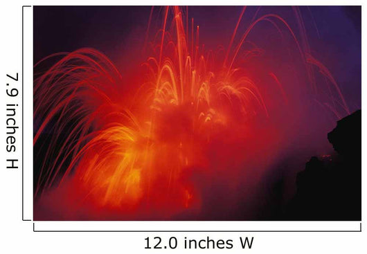 Lava Exploding As Lava Flow Hits The Ocean Wall Mural