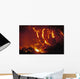 Lava Flows Into Forest Burning Trees Wall Mural