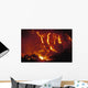 Lava Flows Into Forest Burning Trees Wall Mural