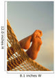 Close-Up Of Bottom Woman's Feet Crossed Wall Mural