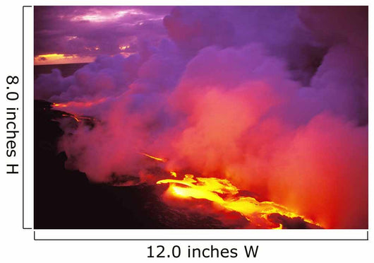 Lava Flow Into Ocean Wall Mural