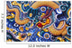 Brightly Painted Chinese Style Wood Carvings Wall Mural