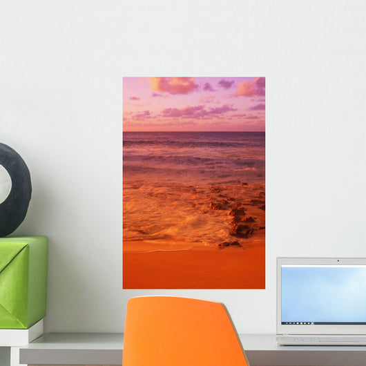 Hawaii, Oahu, North Shore, Sunset Wall Mural