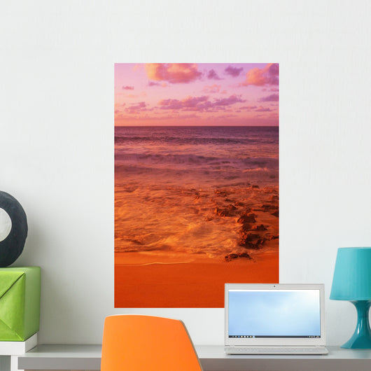 Hawaii, Oahu, North Shore, Sunset Wall Mural