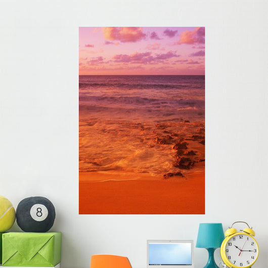 Hawaii, Oahu, North Shore, Sunset Wall Mural