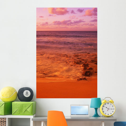 Hawaii, Oahu, North Shore, Sunset Wall Mural