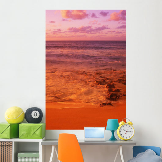 Hawaii, Oahu, North Shore, Sunset Wall Mural