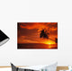 Hawaii, Maui, A Beautiful Sunset At Olowalu Wall Mural