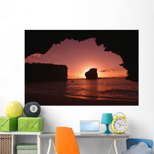 Hawaii, Lanai, Pu'u Pehe, Sweetheart Rock Sunrise Wall Mural